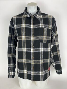 Nike Jordan Flight Flannel Shirts Black Ivory Men’s Size Medium IB1903-010
